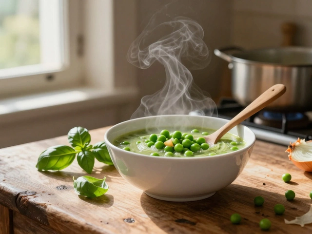 Whore D'oeuvres - Potage Petit Pois et Courgettes et Basilic