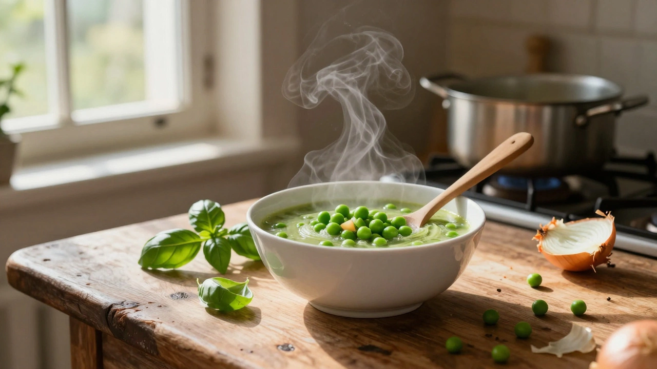 Whore D'oeuvres - Potage Petit Pois et Courgettes et Basilic